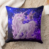 銀河系スパークルピンクユニコーン クッション (ブランケット)