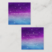 銀河系スパークル美しいスタイリストスクエアビジネスカー スクエア名刺 (正面/裏面)