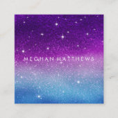 銀河系スパークル美しいスタイリストスクエアビジネスカー スクエア名刺 (正面)