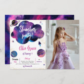 銀河系スランバーパーティー写真 招待状 (正面/裏面)