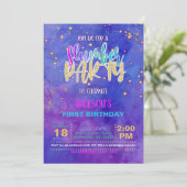 銀河系スランバーパーティー誕生日招待状 招待状 (スタンド正面)