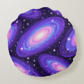 銀河系スワーズパターンドリーミー宇宙星雲デザイン ラウンドクッション (裏面)