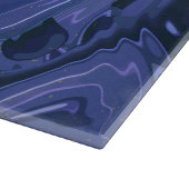 銀河系スワールブルーグリッター抽象芸術宇宙パターン カッティングボード (角)