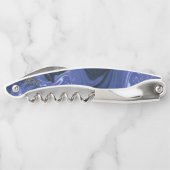 銀河系スワールブルーグリッター抽象芸術宇宙パターン ソムリエナイフ (裏面)