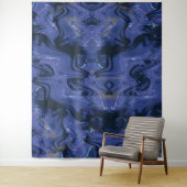 銀河系スワールブルーグリッター抽象芸術宇宙パターン タペストリー (インサイチュ)