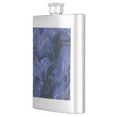 銀河系スワールブルーグリッター抽象芸術宇宙パターン フラスク (左)