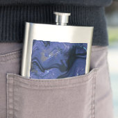 銀河系スワールブルーグリッター抽象芸術宇宙パターン フラスク (インサイチュ)