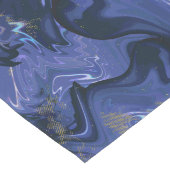 銀河系スワールブルーグリッター抽象芸術宇宙パターン ロングテーブルランナー (コーナー)