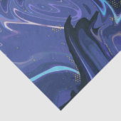 銀河系スワールブルーグリッター抽象芸術宇宙パターン 薄葉紙 (詳細)