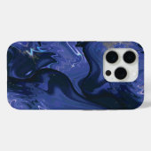 銀河系スワールブルーグリッター抽象芸術宇宙パターン Case-Mate iPhoneケース (裏面 (横))