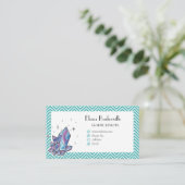 銀河系ダイヤモンドグリーンシェブロンミニマル 名刺 (スタンド正面)