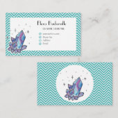 銀河系ダイヤモンドグリーンシェブロンミニマル 名刺 (正面/裏面)