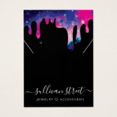 銀河系ドリップイヤリングネックレスディスプレイカード (正面)