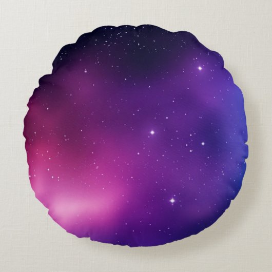 銀河系ナイトスカイ星星星天文学 ラウンドクッション (正面)