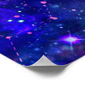 銀河系ナイトプリントコズミックデザイン ポスター (角)