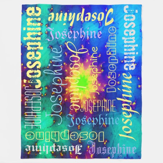 銀河系ネーム日が差すことスーパーノヴァタイ染料 フリースブランケット (正面)