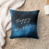 銀河系ハッピーバースデースクリプトカスタムギフトピロー クッション (ブランケット)