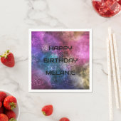 銀河系ハッピーバースデー スタンダードカクテルナプキン (インサイチュ)