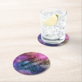 銀河系ハッピーバースデー ラウンドペーパーコースター (インサイチュ)