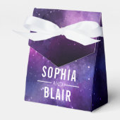 銀河系ハートコンステレ結婚ステレーションパーソナライズされた フェイバーボックス (正面サイド)