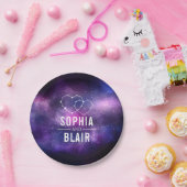 銀河系ハートコンステレ結婚ステレーションパーソナライズされた ペーパープレート (パーティー)