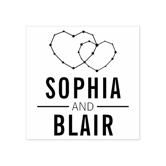 銀河系ハートコンステレ結婚ステレーションパーソナライズされた ラバースタンプ (インプリント)