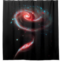 銀河系バラ赤 シャワーカーテン