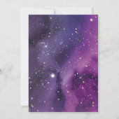 銀河系パープルスターストリングライト12誕生日 招待状 (裏面)