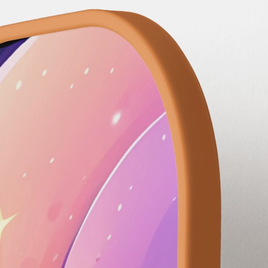 銀河系ピックボール魔法 – かわいい宇宙をテーマにしたパドル ピックルボールラケット (左詳細)