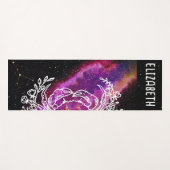 銀河系ピンクがん星座〔占星術の〕十二宮図カスタム ヨガマット (正面(横))