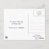 銀河系ピンクの美しいユニコーンの輝かしいイメージ ポストカード (裏面)