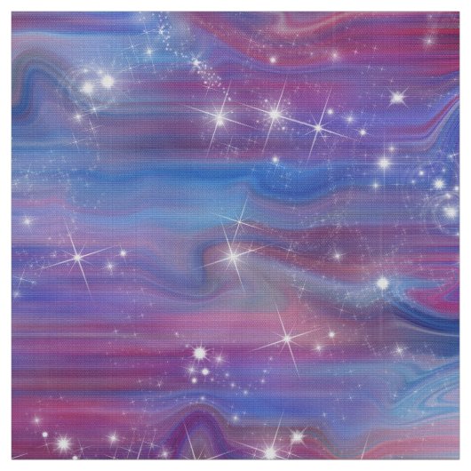 銀河系ピンクの美しい夜星空の画像 ファブリック (見本)