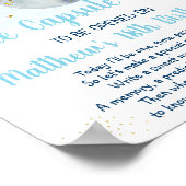 銀河系ピンク金ゴールド宇宙タイムカプセル第1誕生日 ポスター (角)