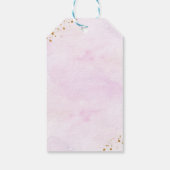 銀河系ピンク金ゴールド宇宙誕生日 ギフトタグ (裏面)