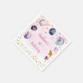 銀河系ピンク金ゴールド宇宙誕生日 スタンダードカクテルナプキン (角)