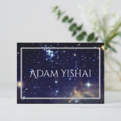 銀河系フラット感謝状ノートカード サンキューカード (スタンド正面)