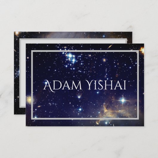 銀河系フラット感謝状ノートカード サンキューカード (正面/裏面)