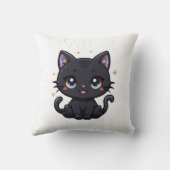 銀河系ブラックキャットかわいいシナ子猫クッション クッション (裏面)