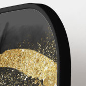 銀河系ブラック金ゴールドピックボールパドル ピックルボールラケット (左詳細)