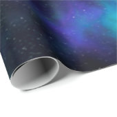 銀河系ブルーアンドグリーンコズミックステラ ラッピングペーパー (ロールコーナー)