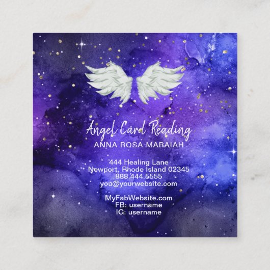 *~*銀河系ブルーコスモスターズエンジェルウィングユニバース  スクエア名刺 (裏面)