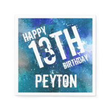 銀河系ブルーパーソナライズされたバースデーパーティー