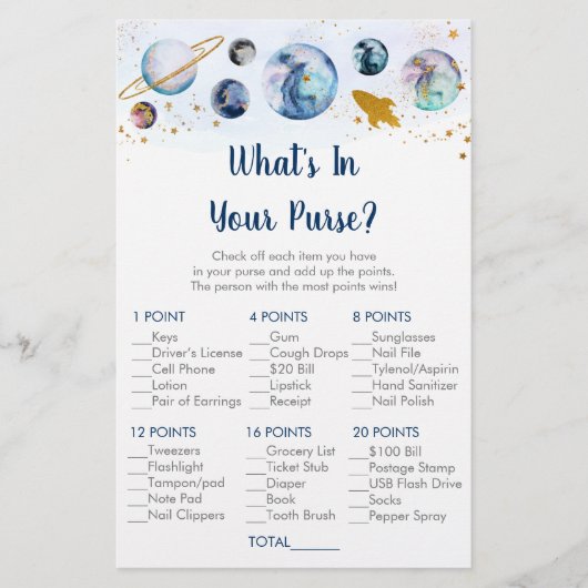 銀河系ブルー金ゴールド宇宙あなたの財布のゲームの何 (正面)