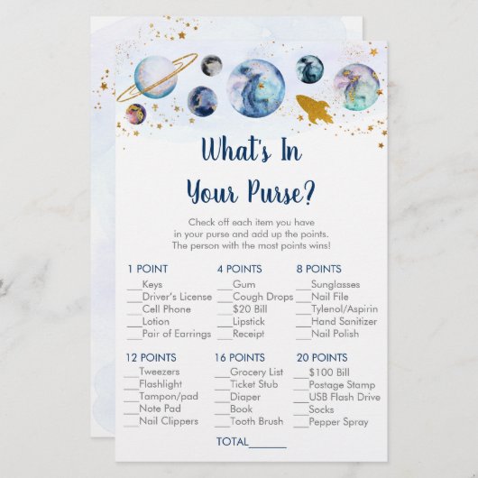 銀河系ブルー金ゴールド宇宙あなたの財布のゲームの何 (正面/裏面)