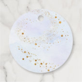 銀河系ブルー金ゴールド宇宙誕生日 フェイバータグ (裏面)