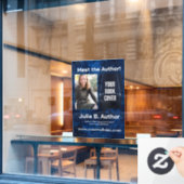 銀河系ブルーSci-Fi作家イベントブックの署名 ウィンドウサイン (カフェ窓)