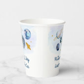  銀河系プラネッツ宇宙ブルー金ゴールド誕生日 紙コップ (右)