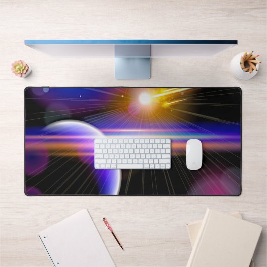 銀河系プラネットとスターデザイン デスクマット (オフィス1)