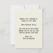 銀河系プリンセス誕生日カード カード (裏面)