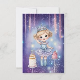銀河系プリンセス誕生日カード カード